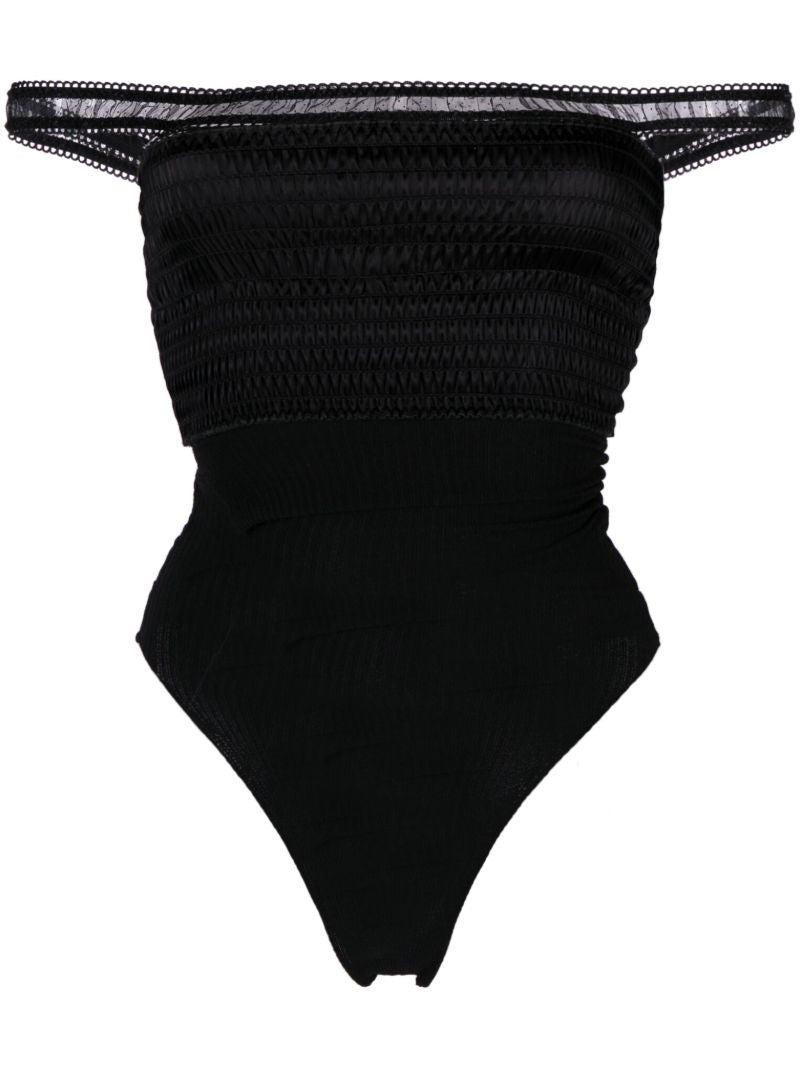 Black Off-the-shoulder Bodysuit