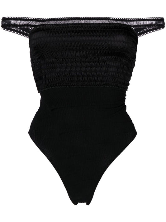 Black Off-the-shoulder Bodysuit