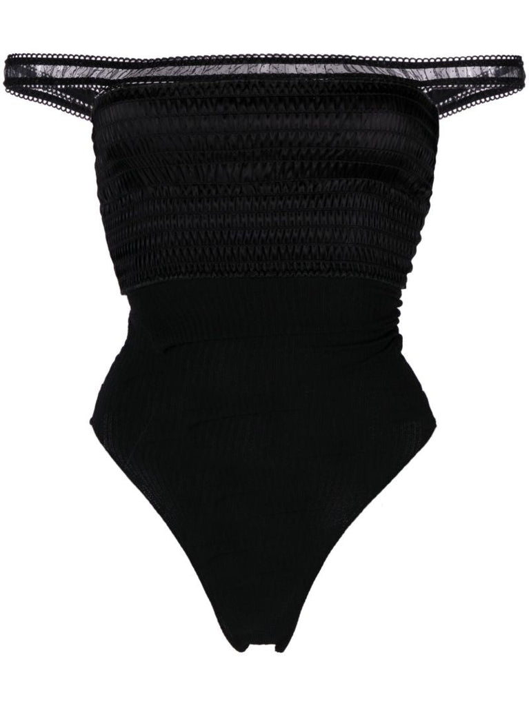 Black Off-the-shoulder Bodysuit