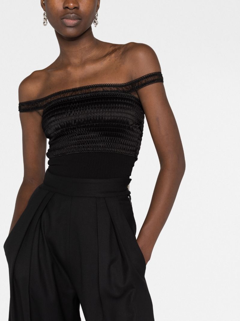 Black Off-the-shoulder Bodysuit