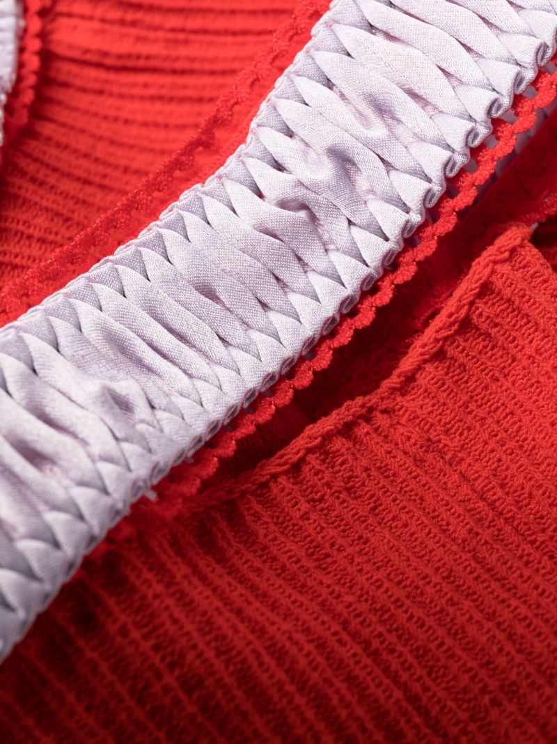 Red Shirred Underwear and Harness Set