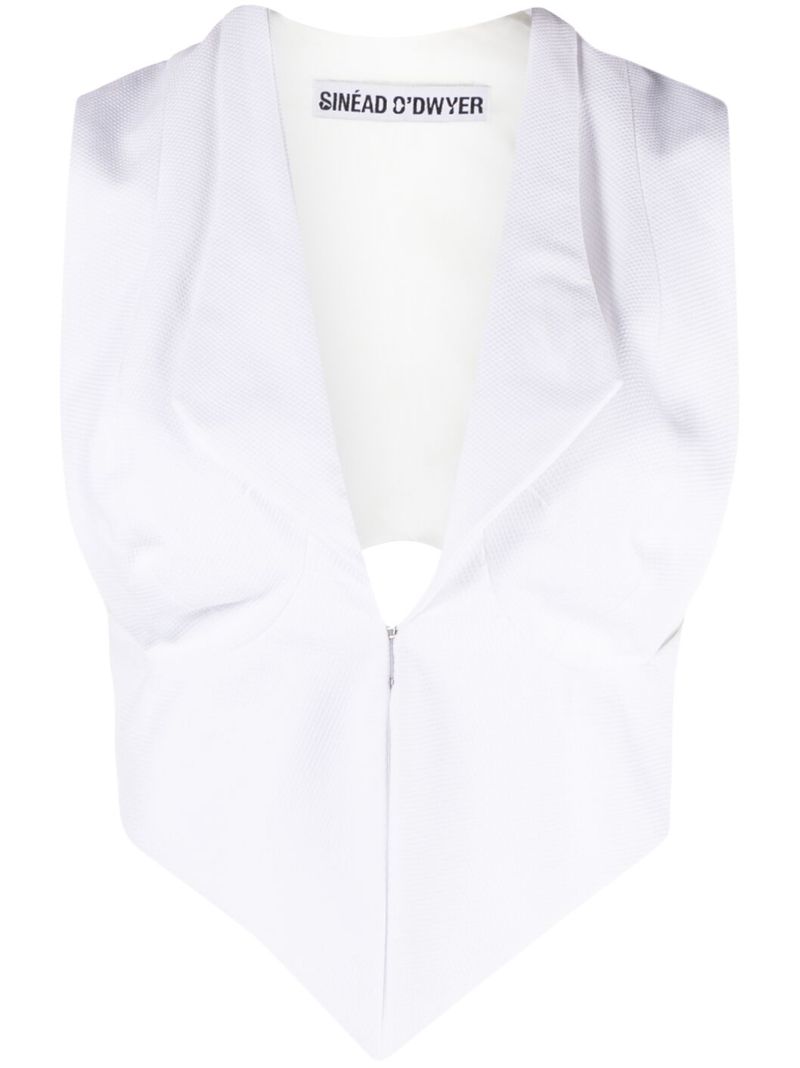 White Organic Cotton Waistcoat