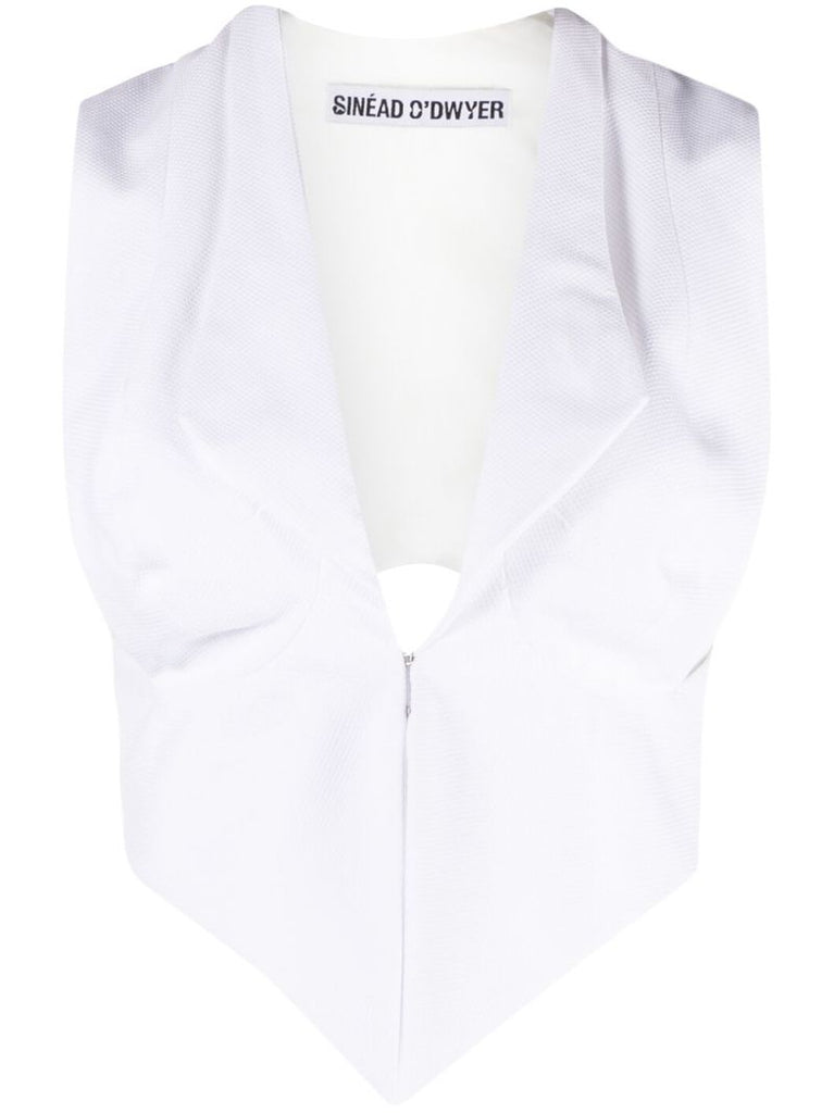 White Organic Cotton Waistcoat