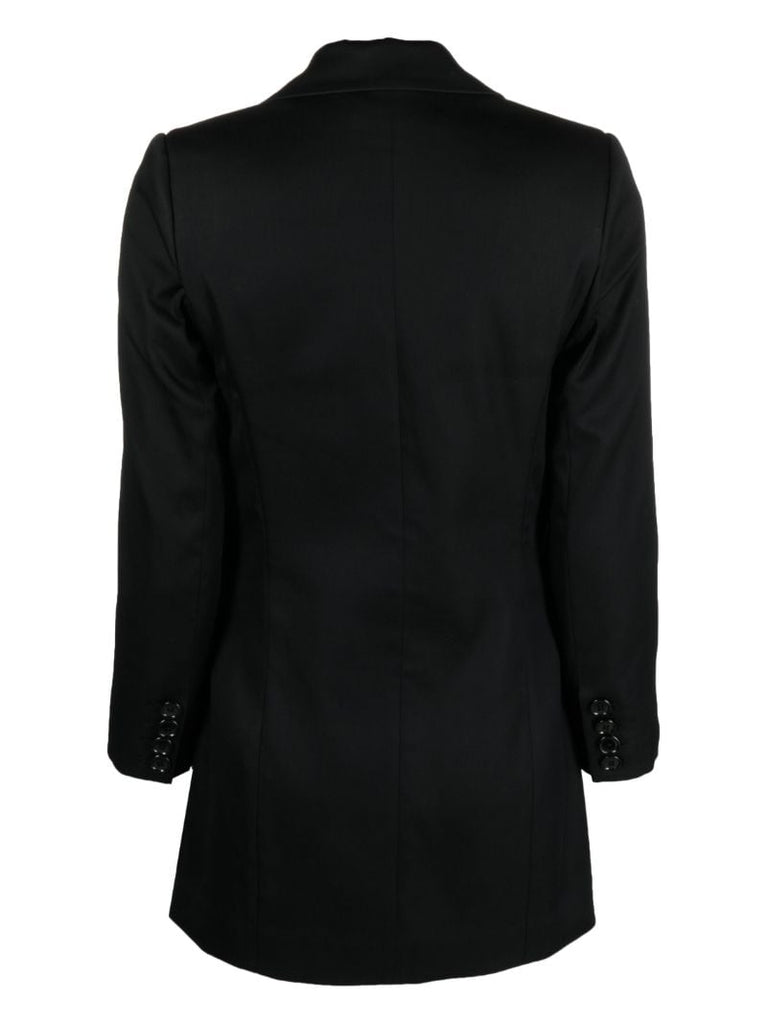 Black Double-breasted Tuxedo Blazer