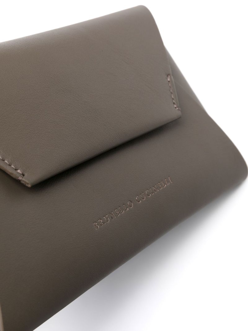 Grey Leather Cross Body Bag