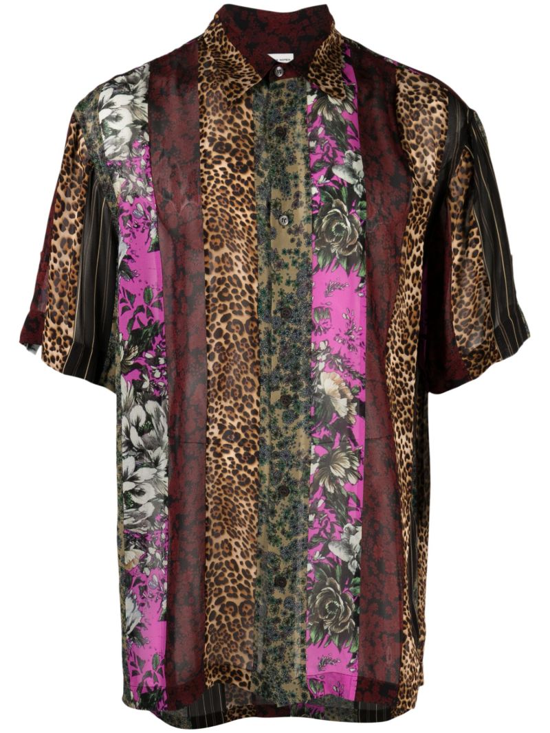Black Cassidye Patchwork Shirt