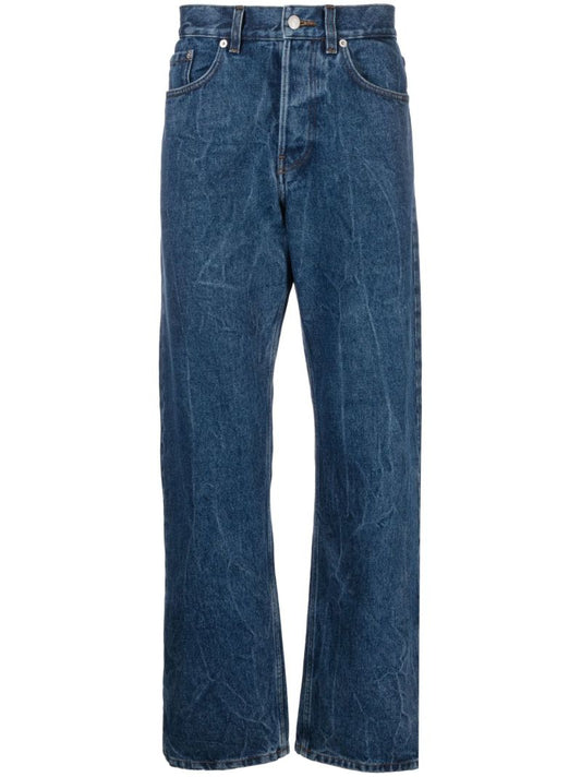 Blue Straight-leg Jeans
