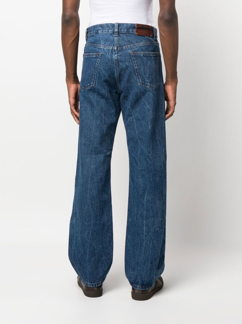 Blue Straight-leg Jeans