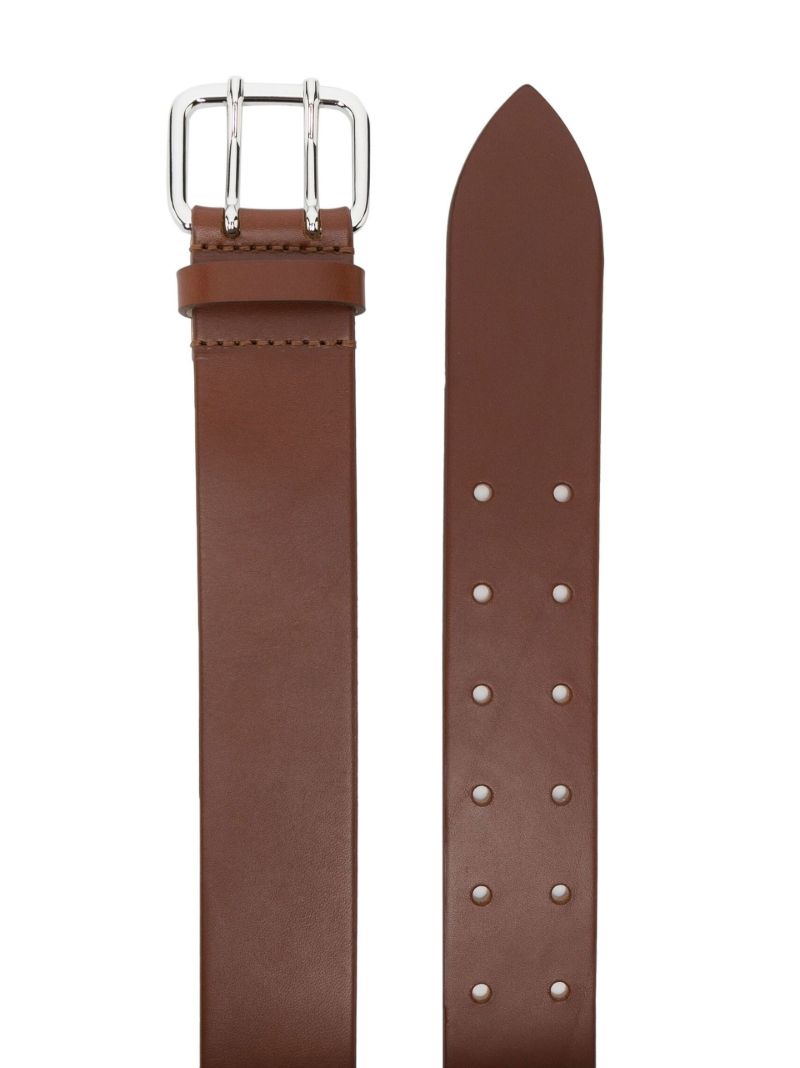 Brown Hutch Double-punched Leather Belt