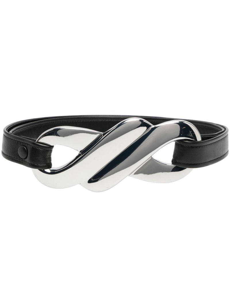 Black Infinity Leather Belt