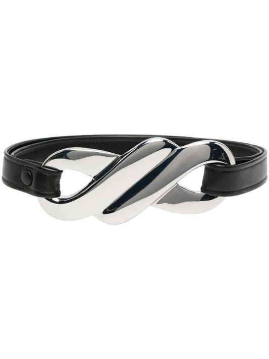 Black Infinity Leather Belt