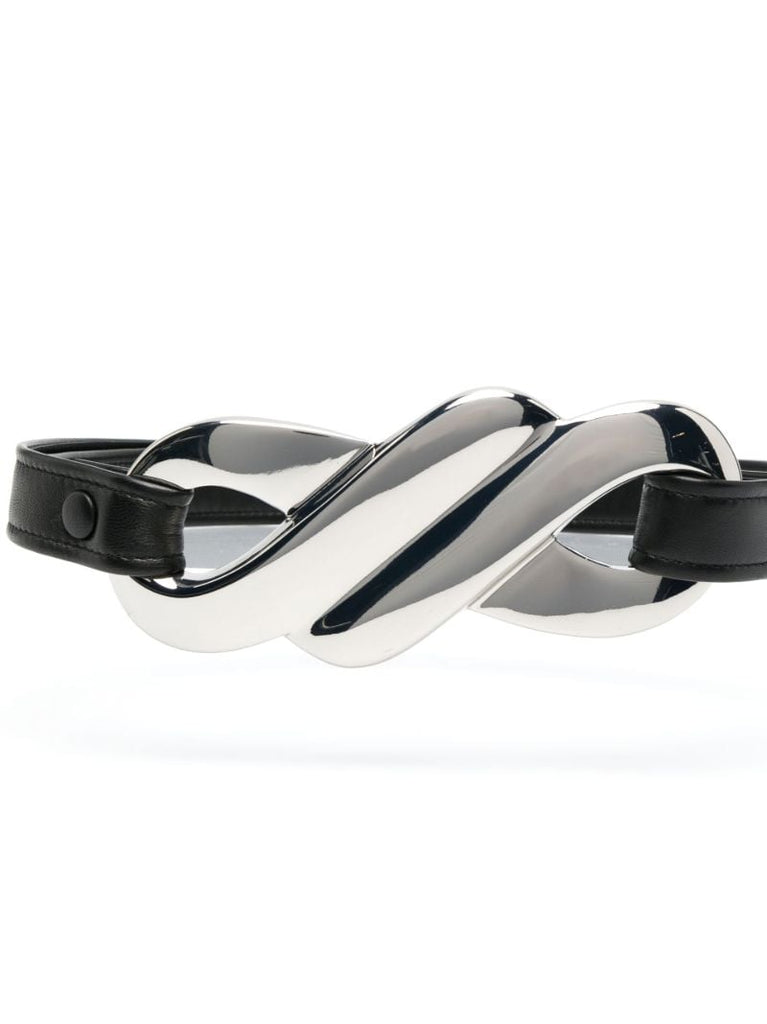 Black Infinity Leather Belt