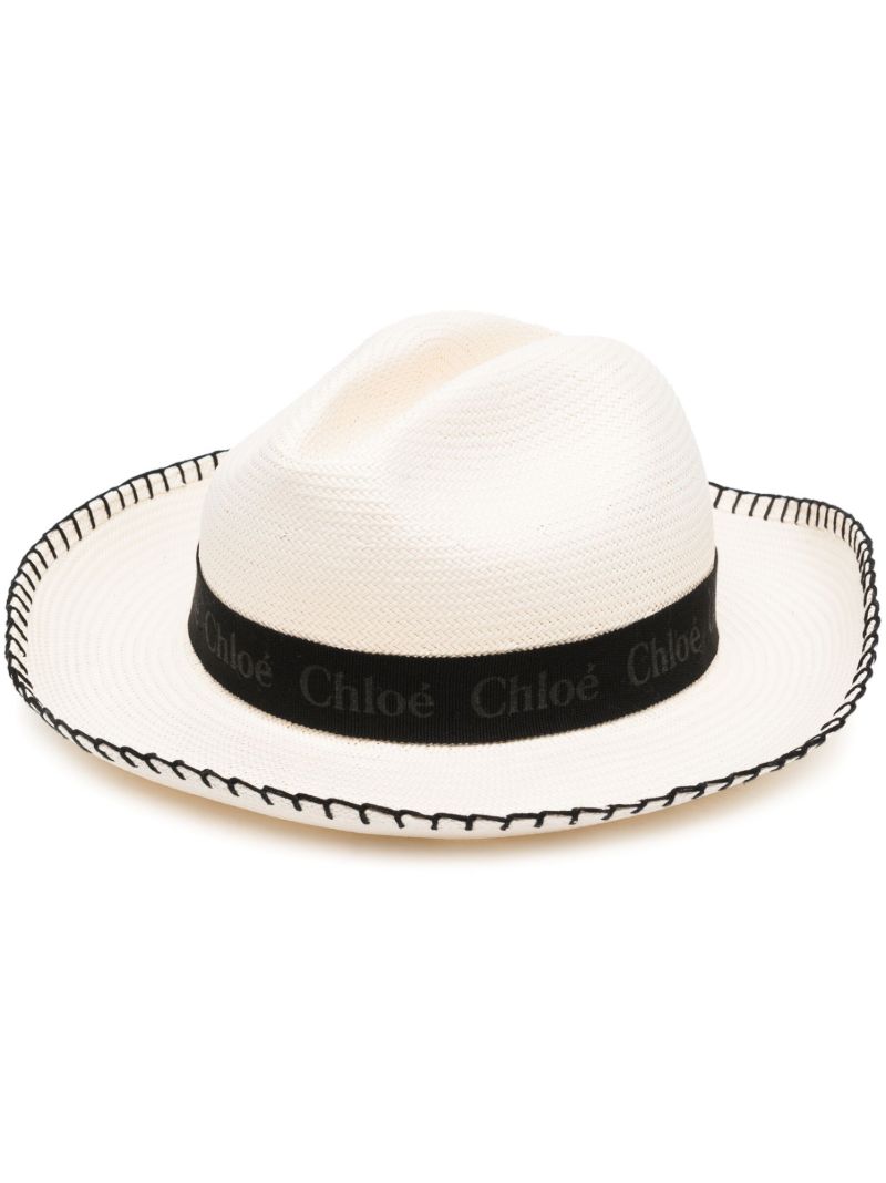 White Woody Panama Hat