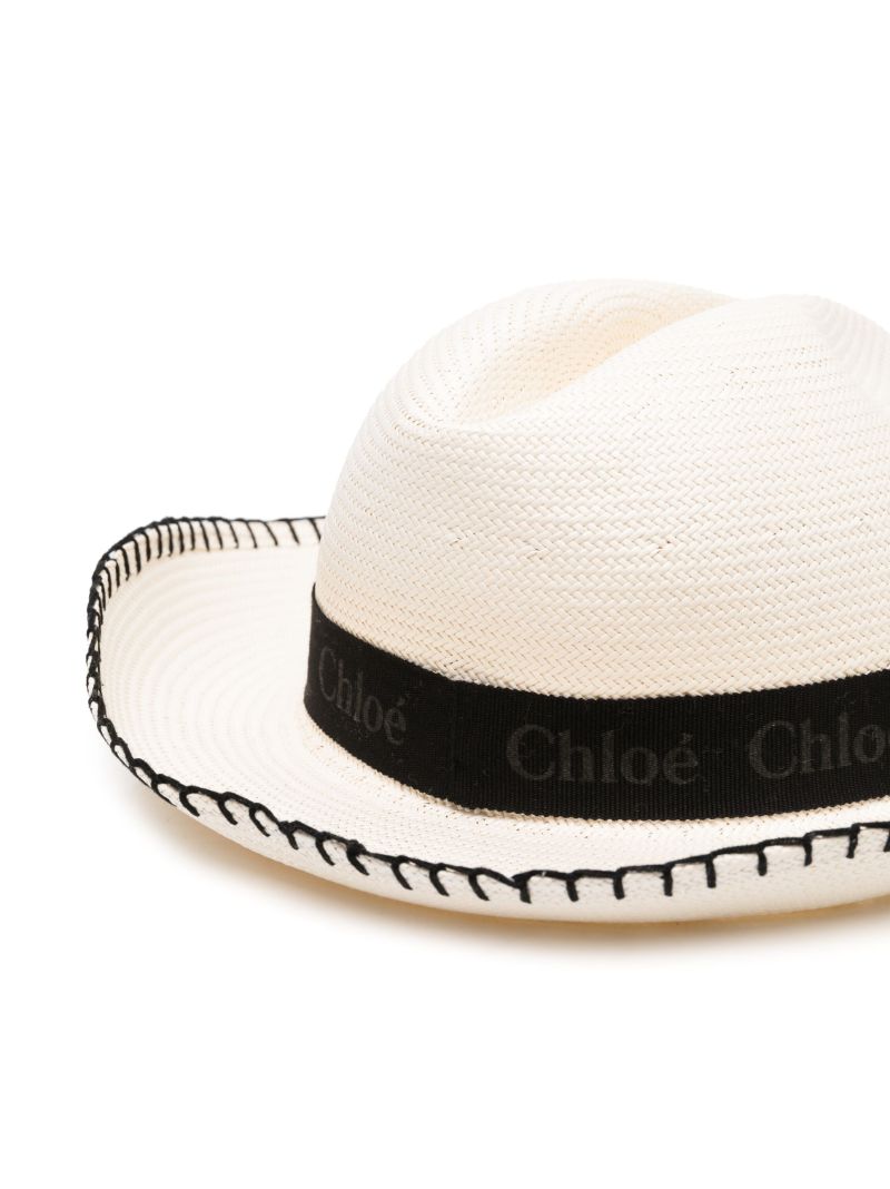 White Woody Panama Hat