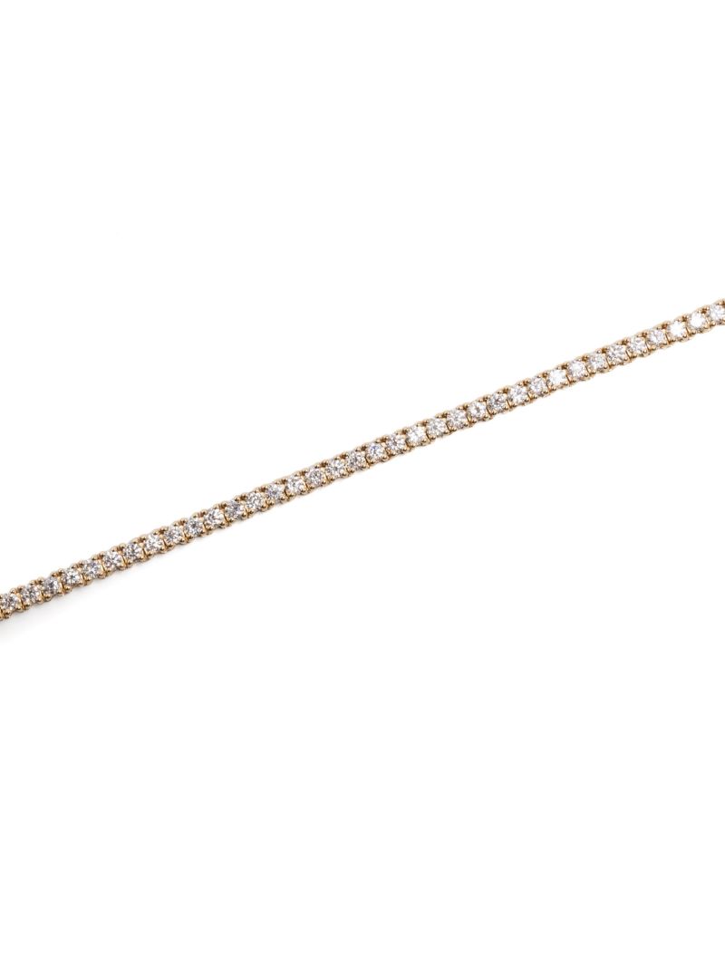 14k Yellow Gold Diamond Tennis Necklace