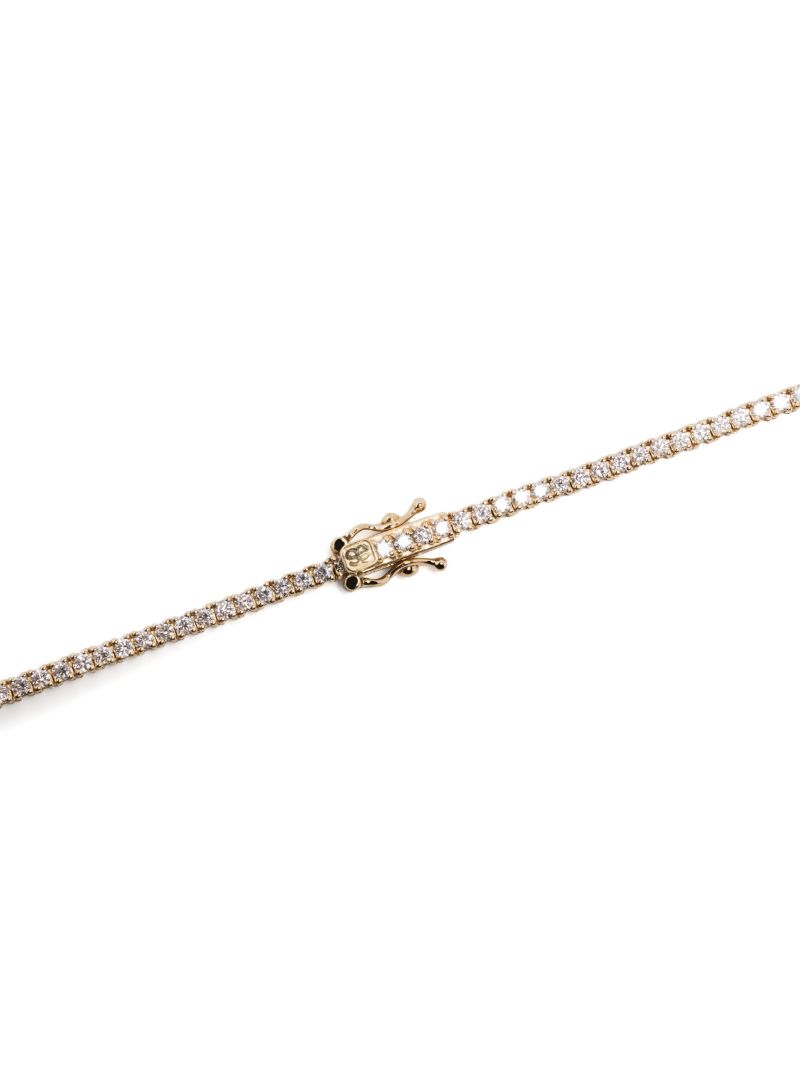 14k Yellow Gold Diamond Tennis Necklace
