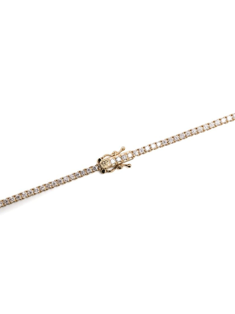 14k Yellow Gold Diamond Tennis Necklace