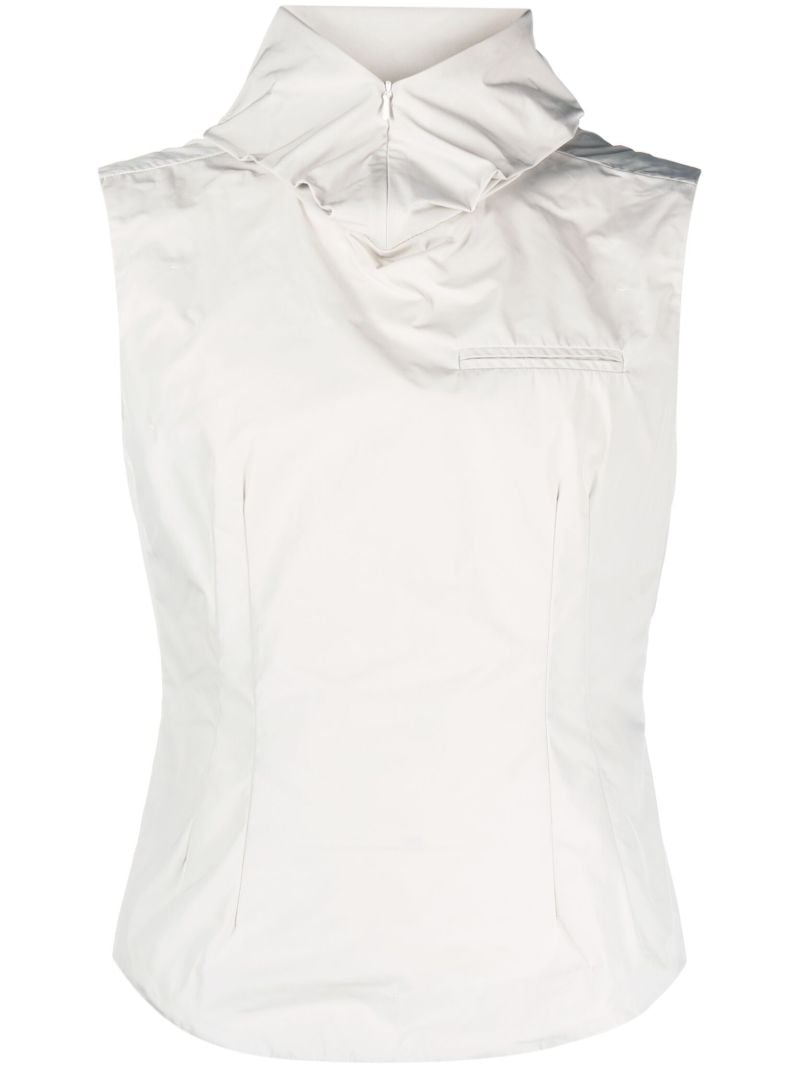 Grey Technical Hooded Gilet