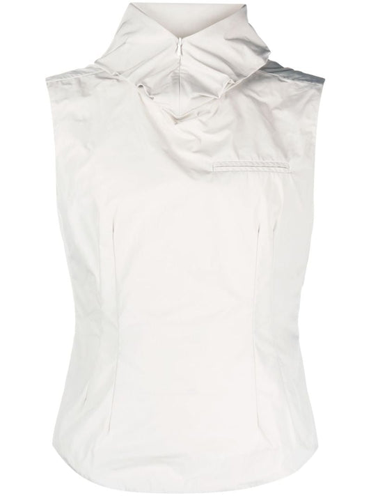 Grey Technical Hooded Gilet