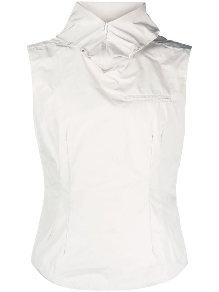 Grey Technical Hooded Gilet