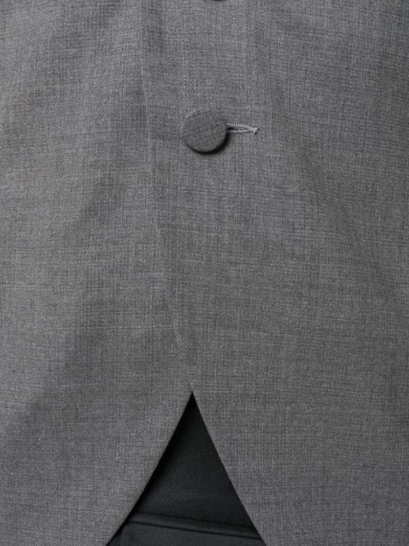 Grey Halterneck Wool Waistcoat