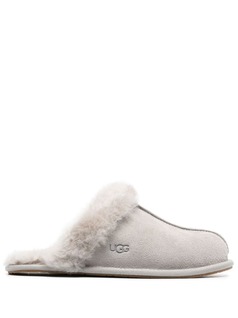 Grey Scuffette Ii Suede Slippers