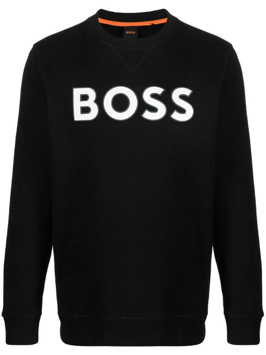 Black Logo Patch Cotton Sweatshirt