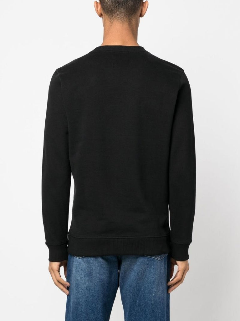 Black Logo Patch Cotton Sweatshirt