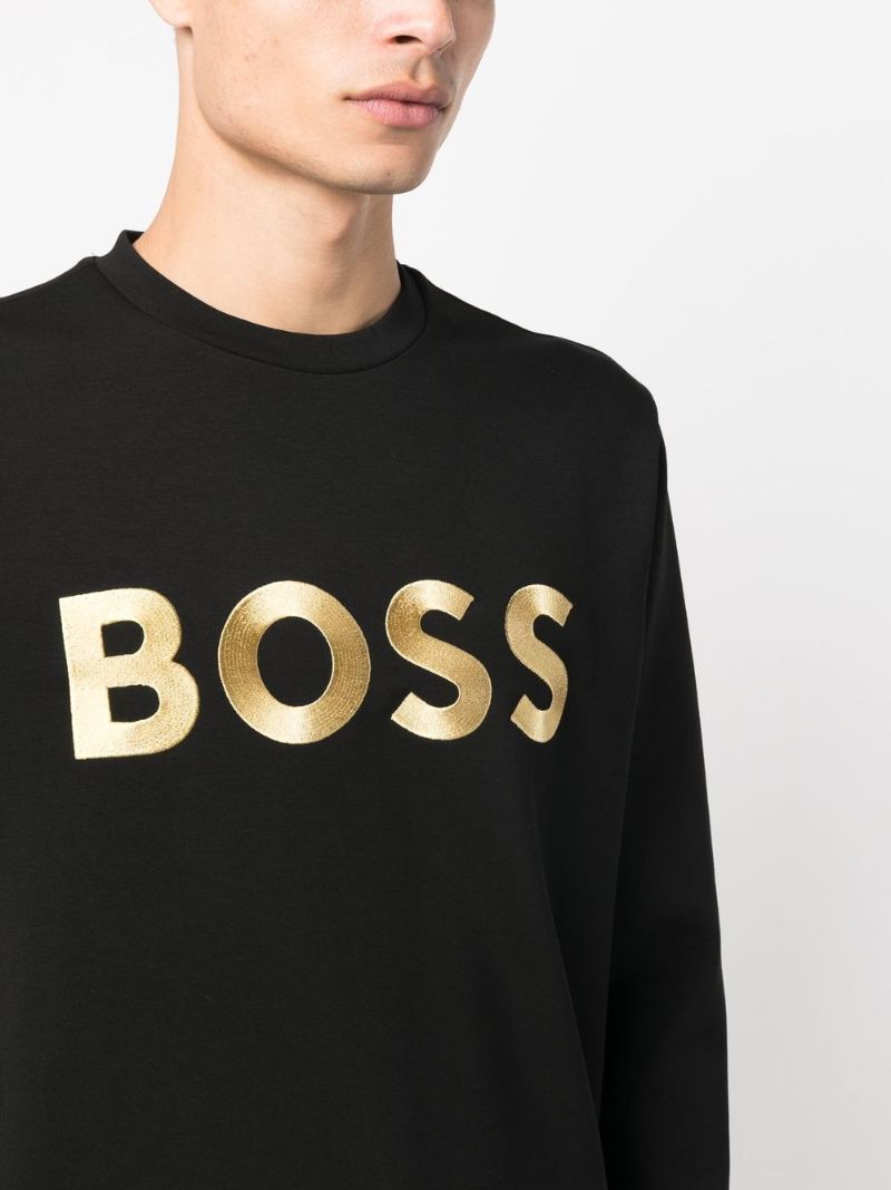 Black Logo Embroidered Sweatshirt