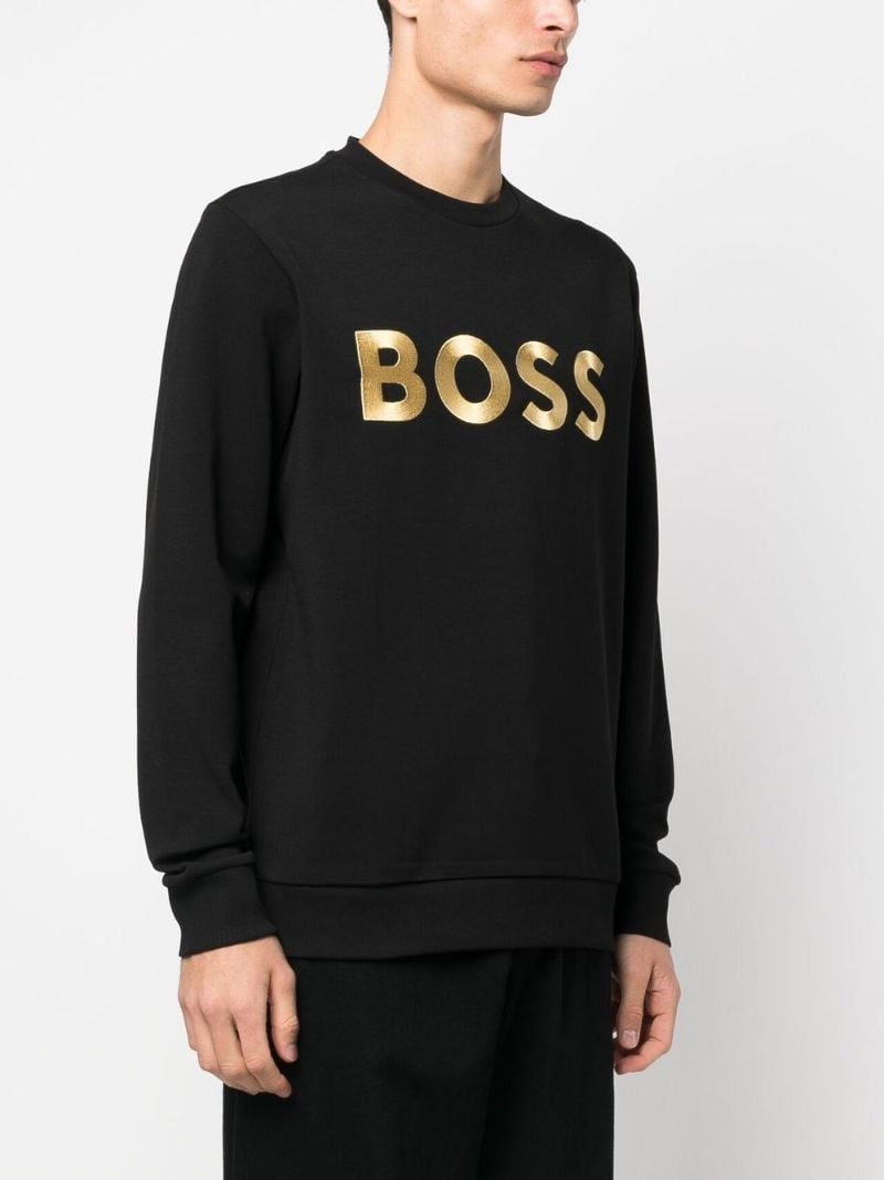 Black Logo Embroidered Sweatshirt