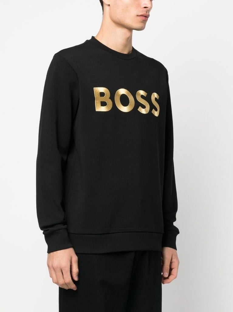 Black Logo Embroidered Sweatshirt