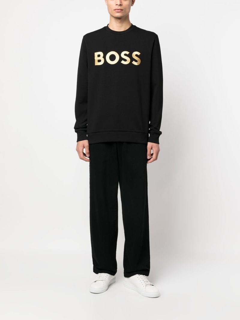 Black Logo Embroidered Sweatshirt