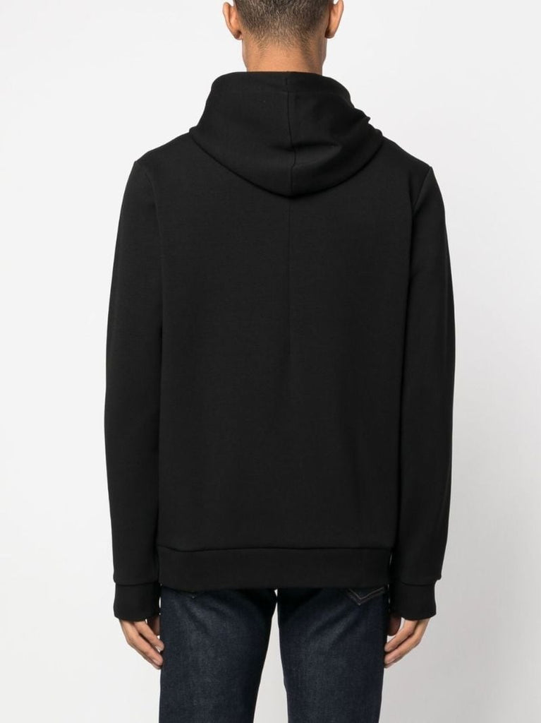 Black Logo Print Hoodie