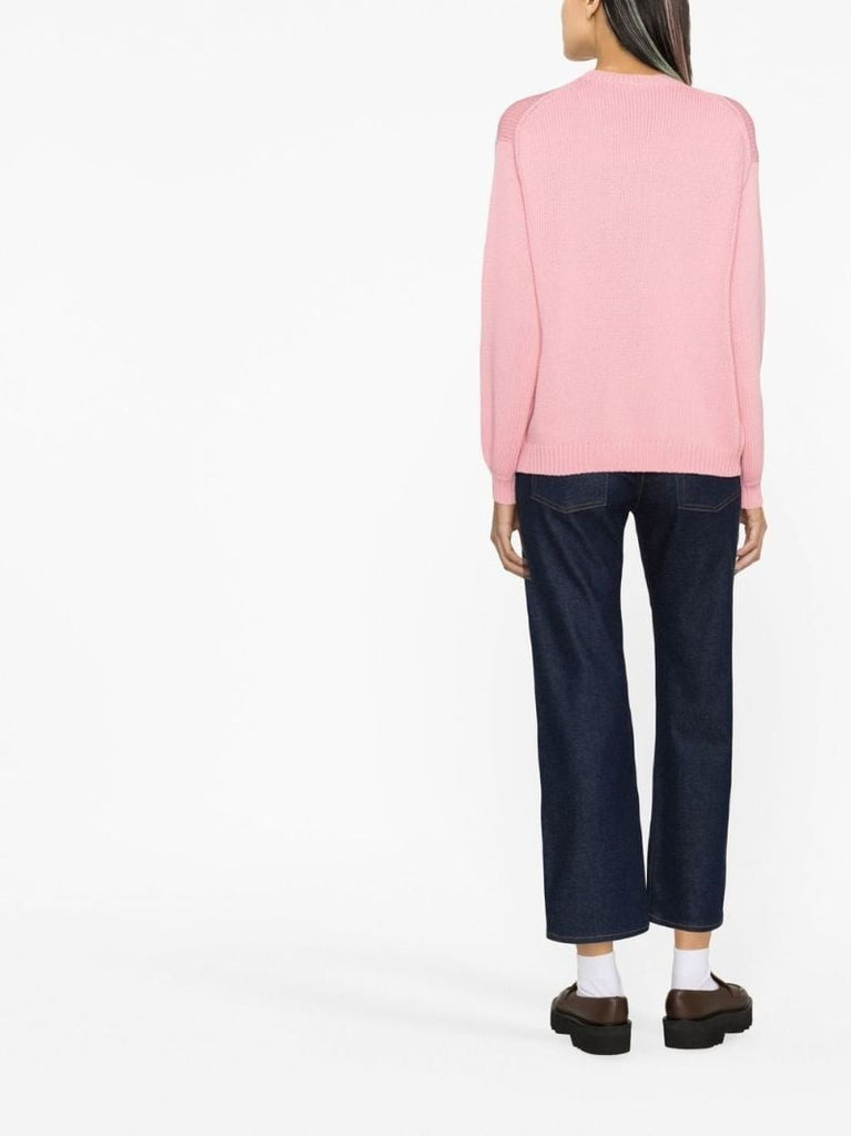Pink Paris Intarsia Logo Sweater