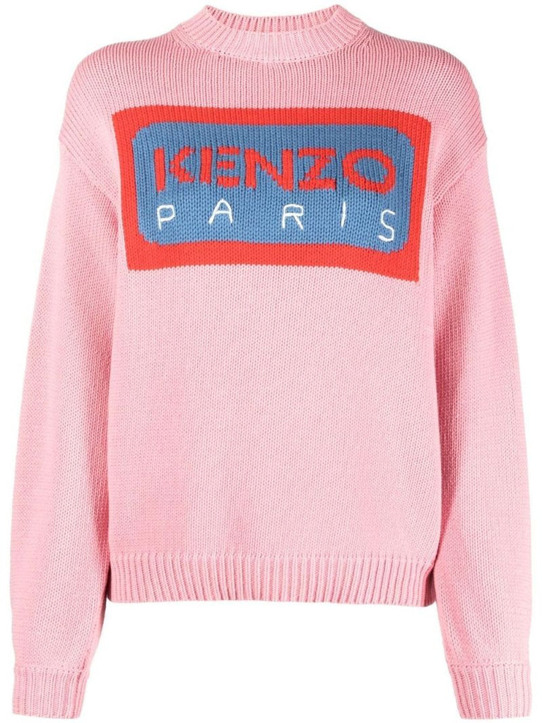 Pink Paris Intarsia Logo Sweater