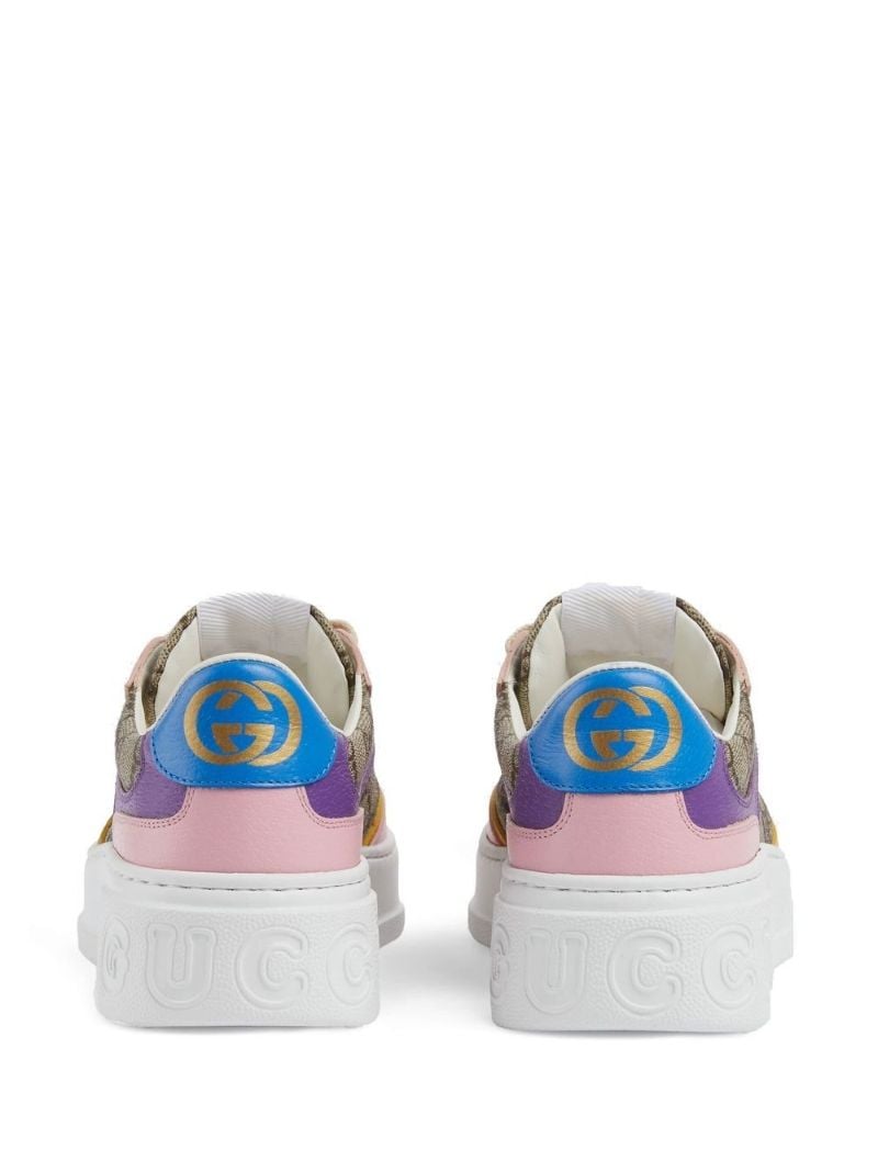Neutral Gg Supreme Canvas Leather Sneakers