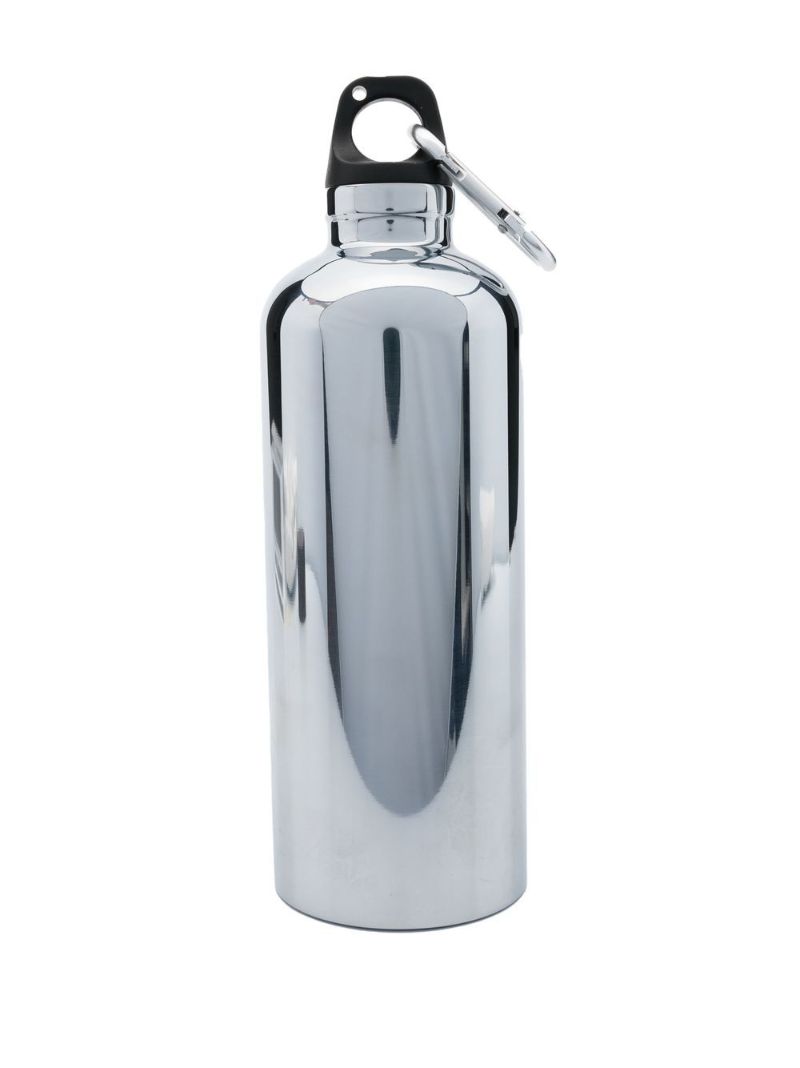 Silver-tone Logo Print Bottle