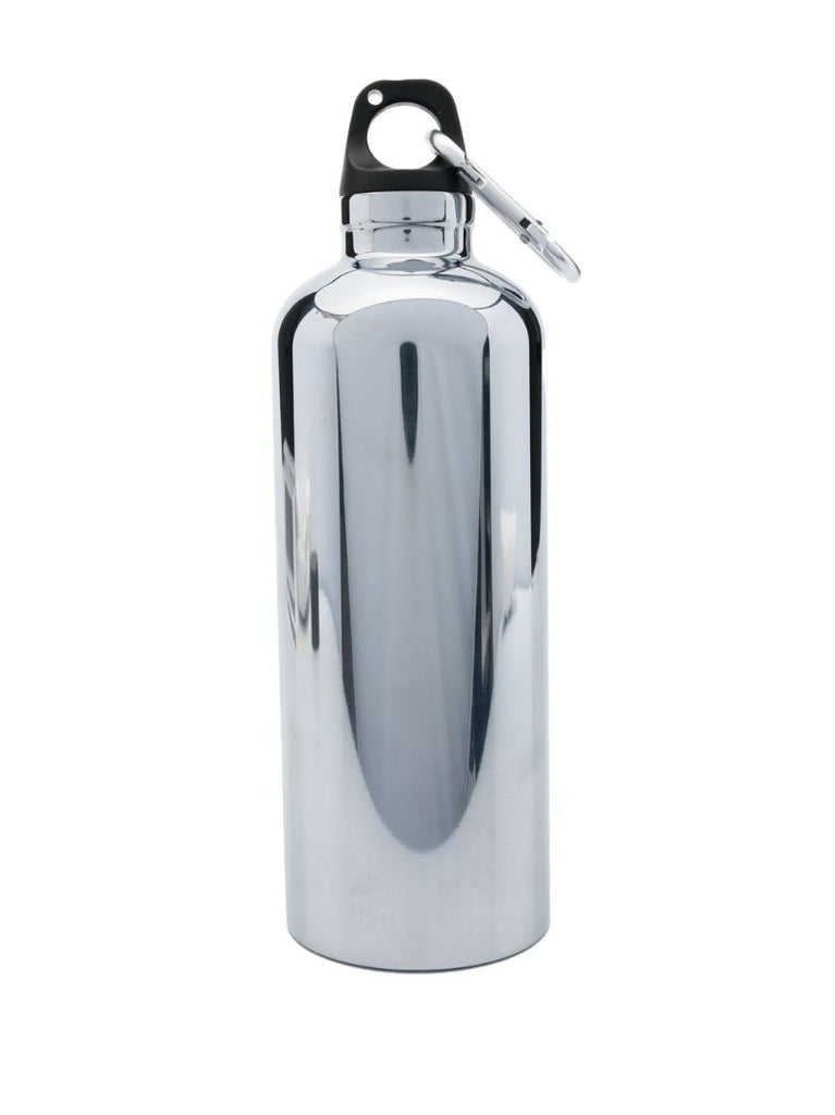 Silver-tone Logo Print Bottle