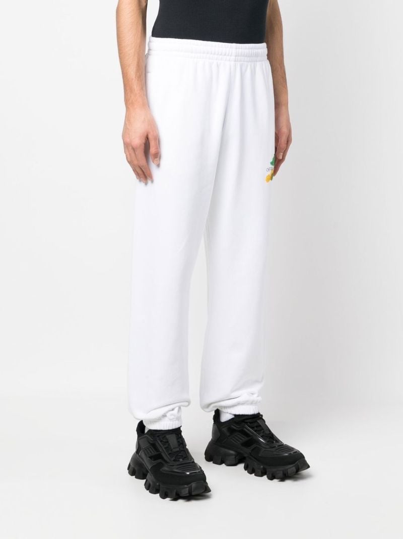 White Arrows Print Track Pants