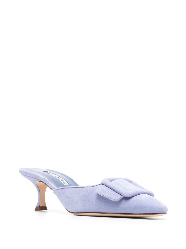 Blue Maysale 50 Leather Mules