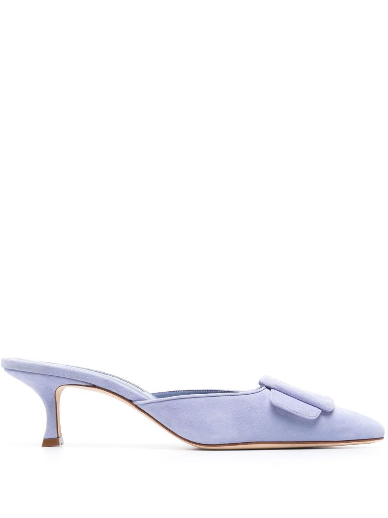 Blue Maysale 50 Leather Mules