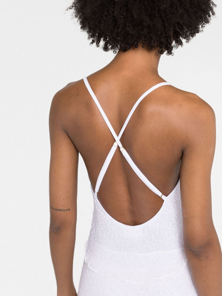 White Greta Tiered Dress
