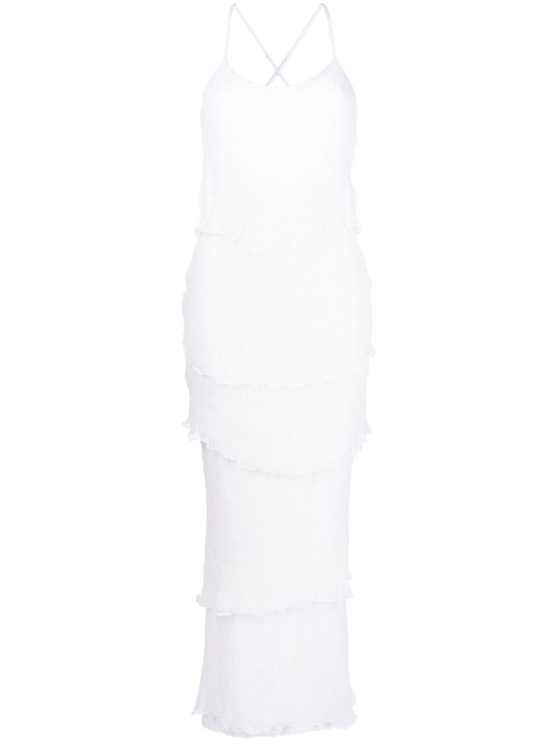 White Greta Tiered Dress