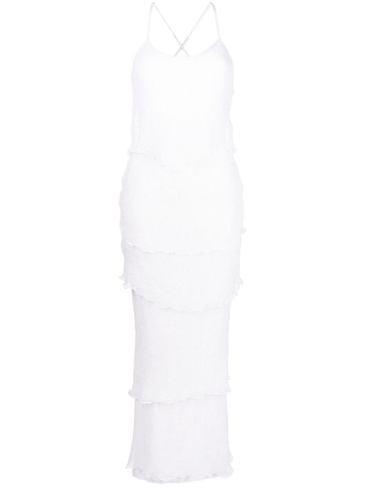 White Greta Tiered Dress
