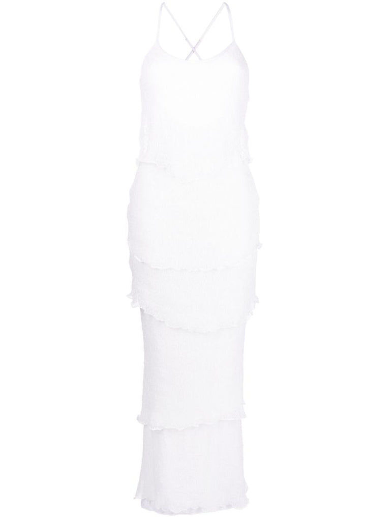 White Greta Tiered Dress