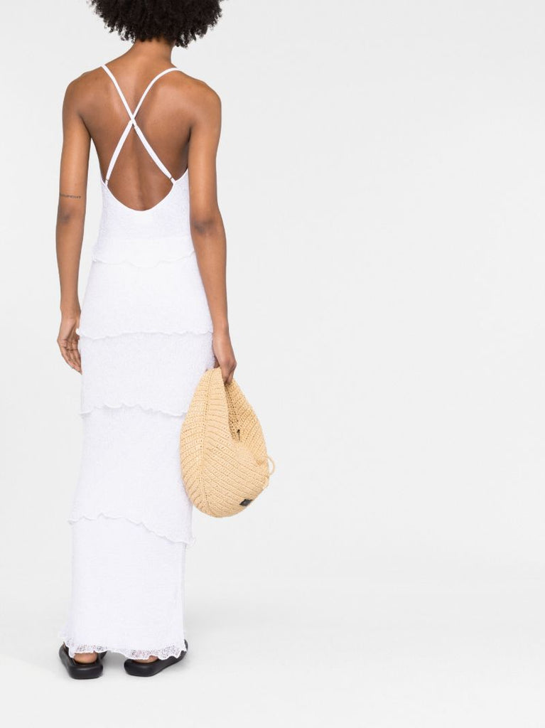 White Greta Tiered Dress