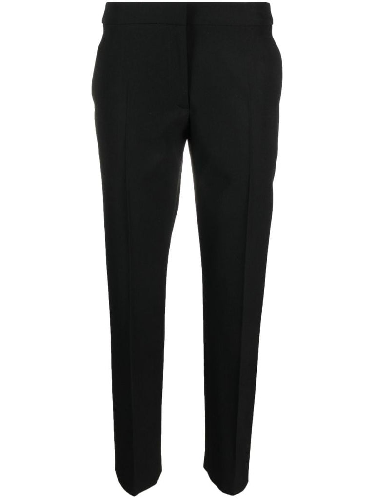 Black Mid-rise Tailored Trousers