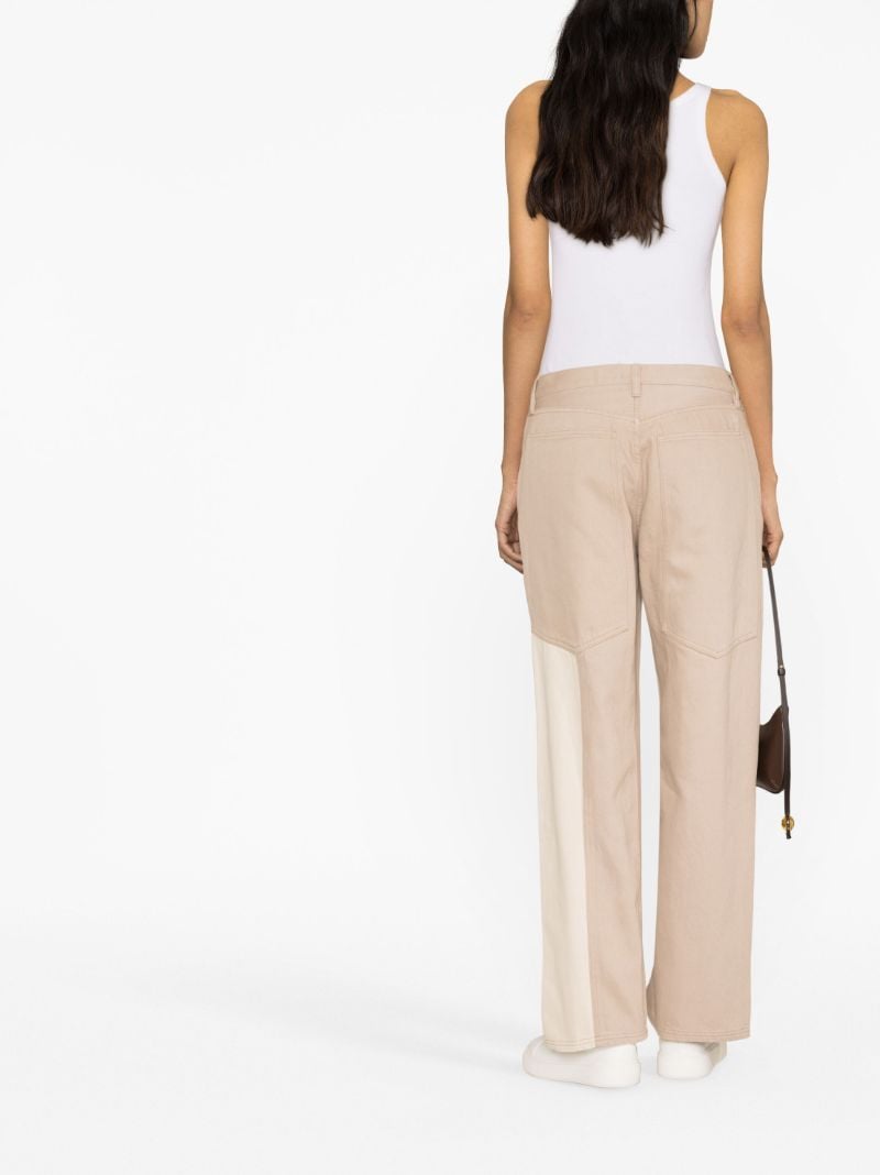 Neutral Skater Panelled Wide-leg Jeans
