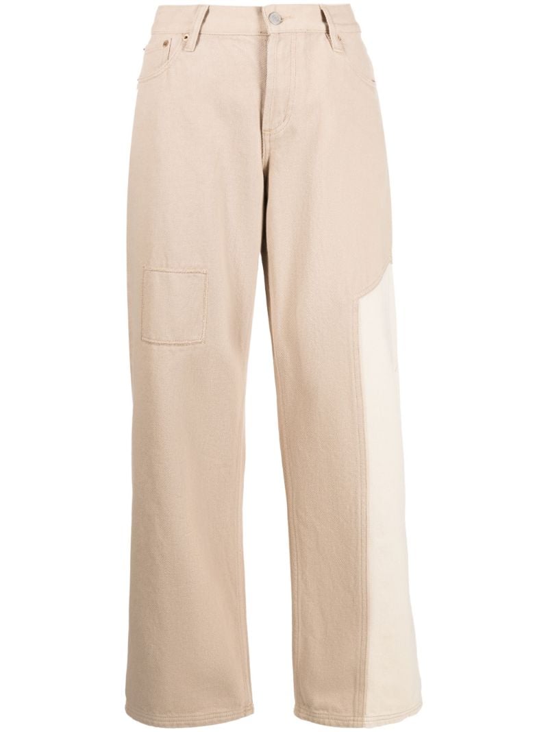 Neutral Skater Panelled Wide-leg Jeans