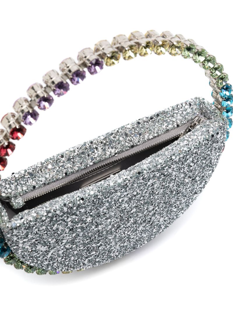 Silver Eternity Glitter Clutch Bag